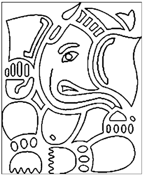 Dibujo gratuito Mitología Hindú: Ganesh #96901 de la coleccion Religión y Mitología para imprimir