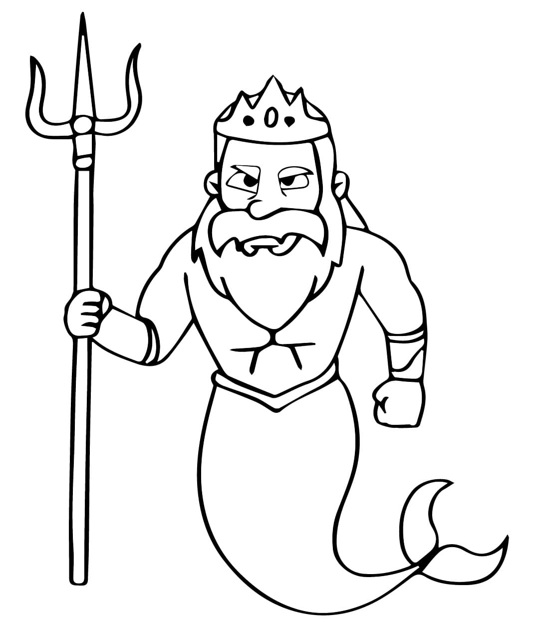 Dibujo gratuito Poseidón #220916 de la coleccion Religión y Mitología para imprimir