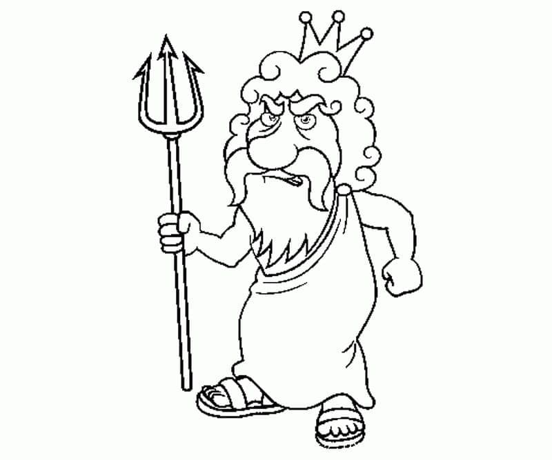 Dibujo gratuito Poseidón #220917 de la coleccion Religión y Mitología para imprimir