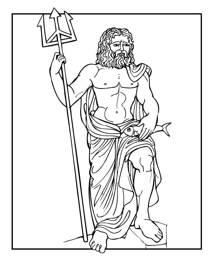 Dibujo gratuito Poseidón #220930 de la coleccion Religión y Mitología para imprimir