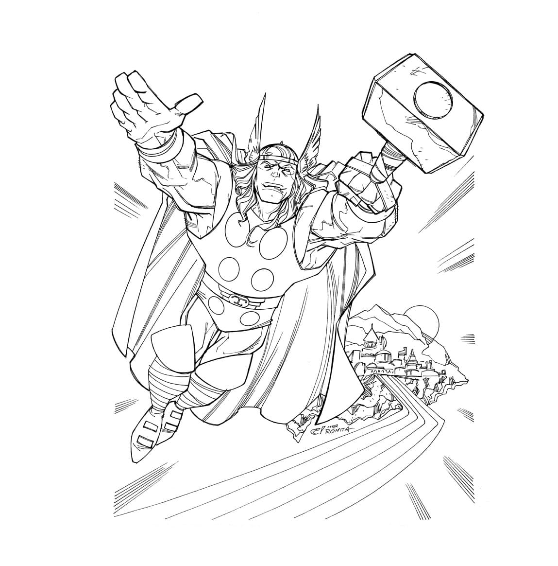 Dibujo gratuito Thor #172520 de la coleccion Religión y Mitología para imprimir