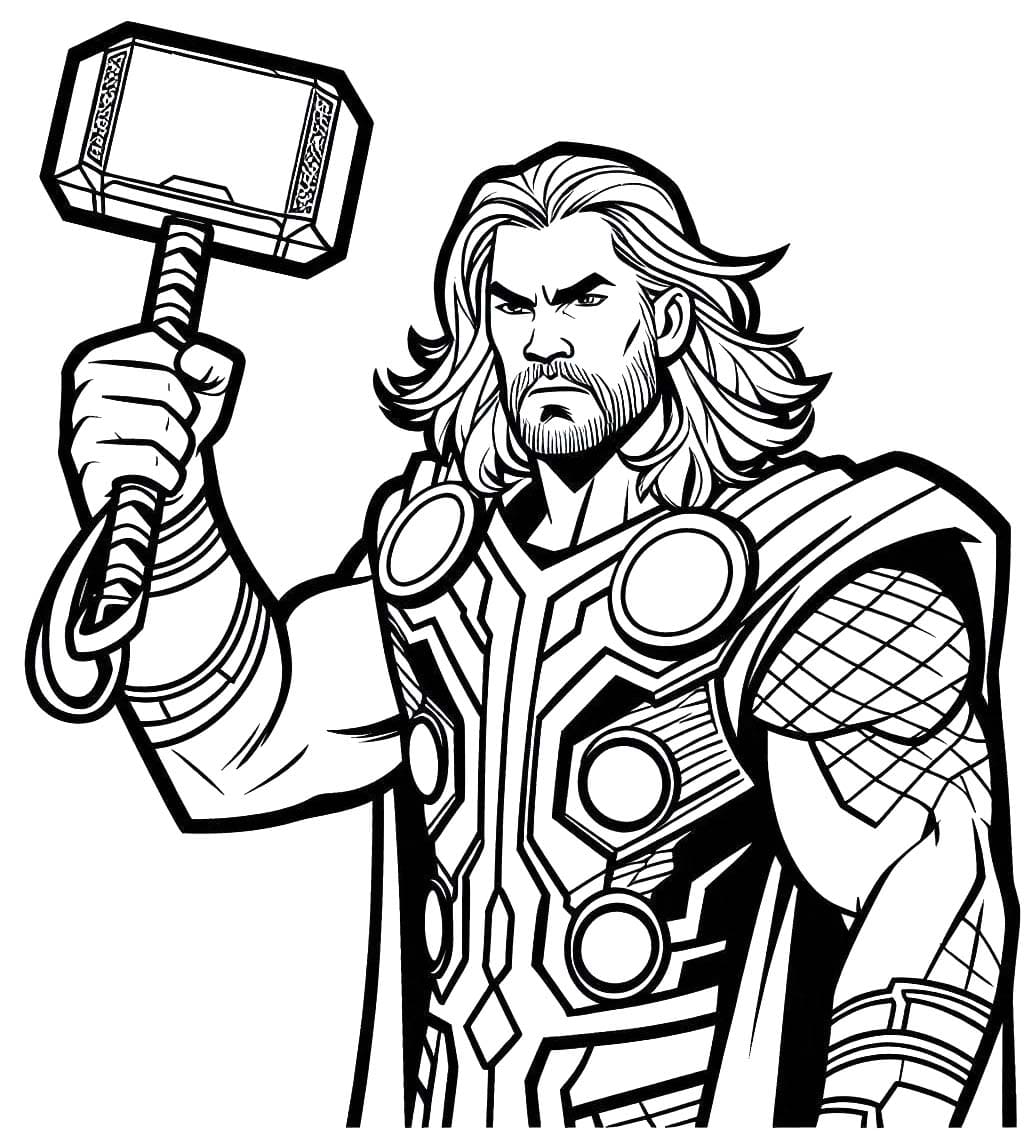 Dibujo gratuito Thor #218019 de la coleccion Religión y Mitología para imprimir