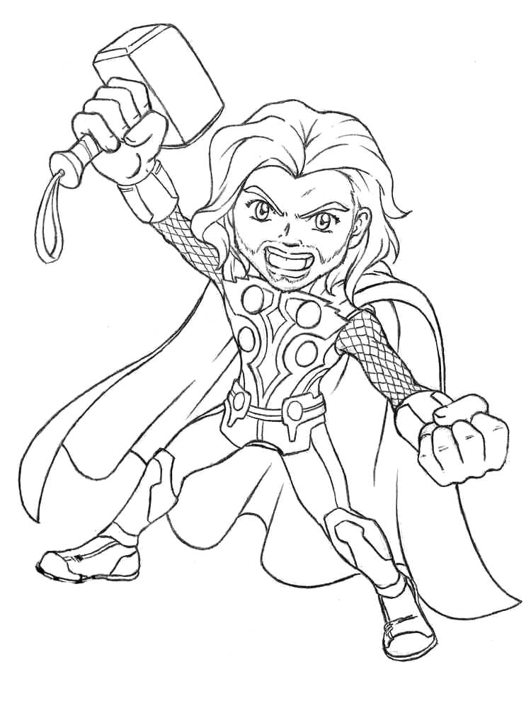 Dibujo gratuito Thor #218021 de la coleccion Religión y Mitología para imprimir