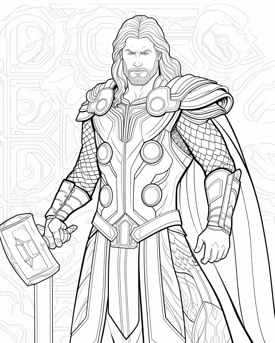 Dibujo gratuito Thor #218024 de la coleccion Religión y Mitología para imprimir