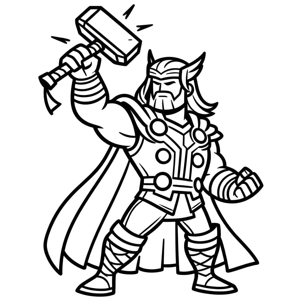 Dibujo gratuito Thor #218026 de la coleccion Religión y Mitología para imprimir