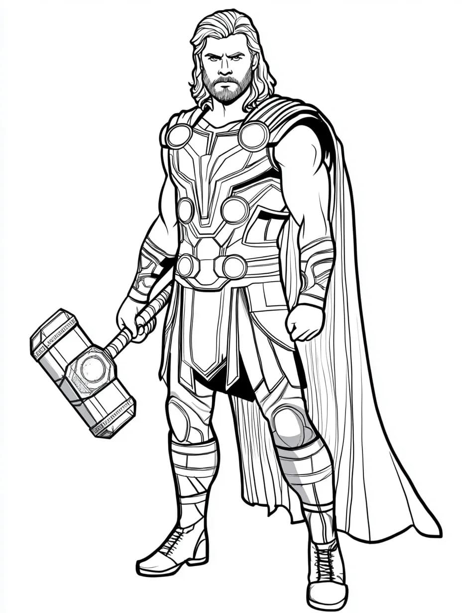 Dibujo gratuito Thor #218027 de la coleccion Religión y Mitología para imprimir