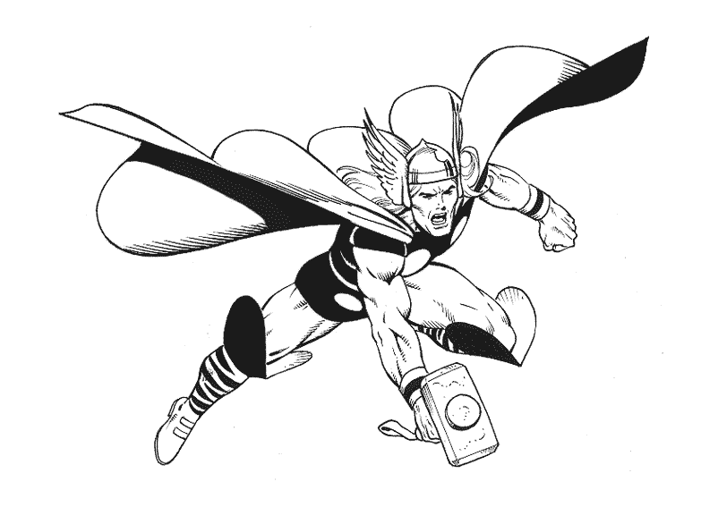 Dibujo gratuito Thor #75758 de la coleccion Religión y Mitología para imprimir