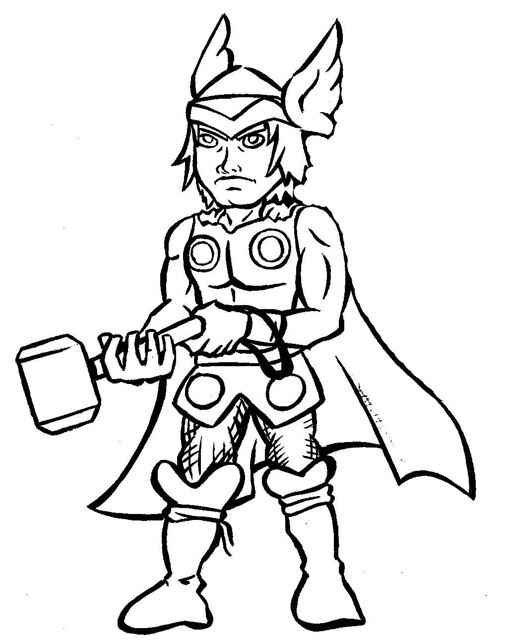 Dibujo gratuito Thor #75775 de la coleccion Religión y Mitología para imprimir