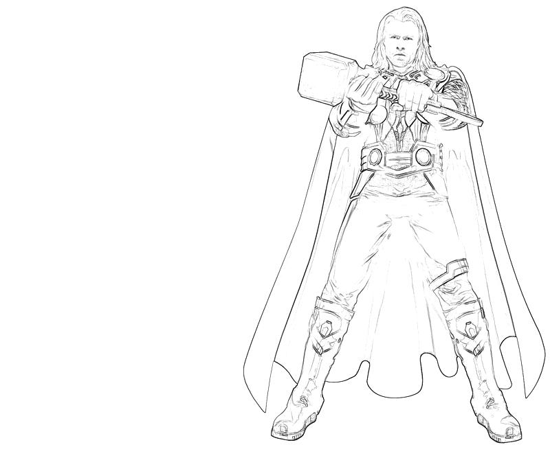 Dibujo gratuito Thor #75825 de la coleccion Religión y Mitología para imprimir