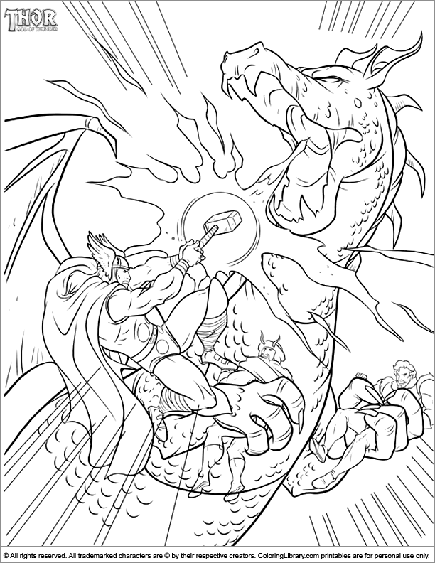 Dibujo gratuito Thor #75830 de la coleccion Religión y Mitología para imprimir