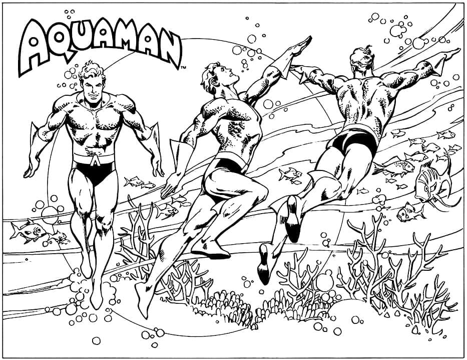 Dibujo gratuito Aquaman #184373 de la coleccion Superhéroes y Supervillanos para imprimir
