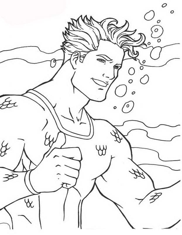 Dibujo gratuito Aquaman #184399 de la coleccion Superhéroes y Supervillanos para imprimir