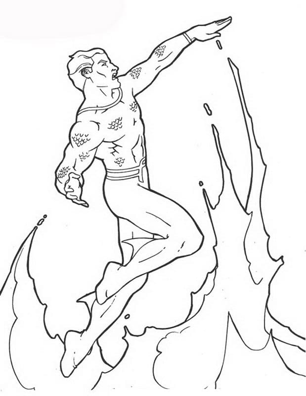 Dibujo gratuito Aquaman #184405 de la coleccion Superhéroes y Supervillanos para imprimir