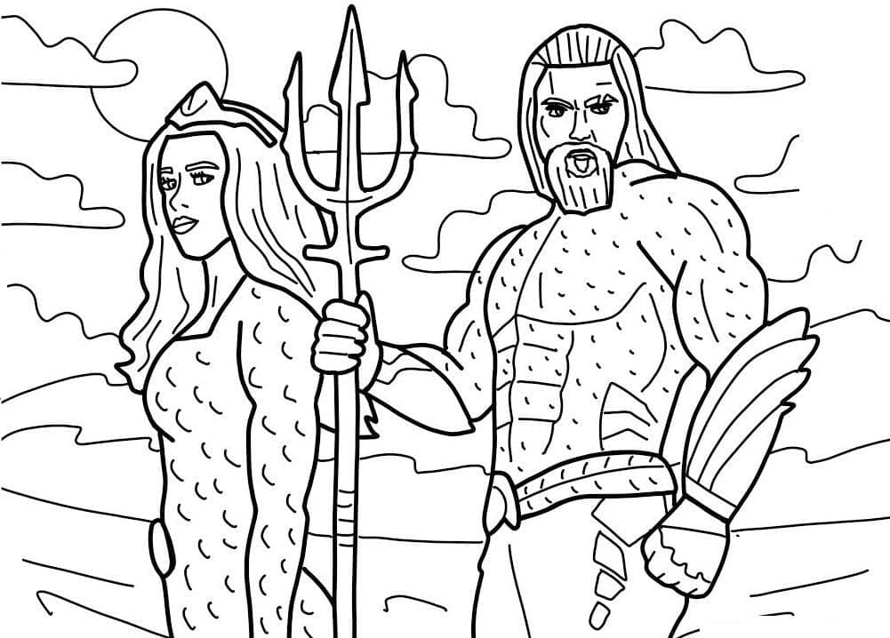 Dibujo gratuito Aquaman #184406 de la coleccion Superhéroes y Supervillanos para imprimir
