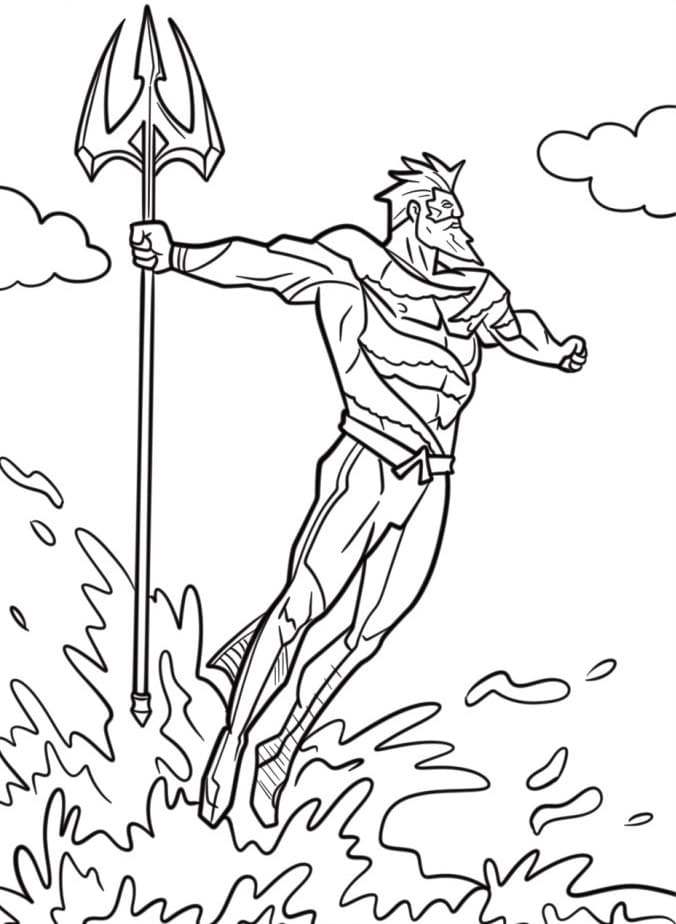 Dibujo gratuito Aquaman #220114 de la coleccion Superhéroes y Supervillanos para imprimir