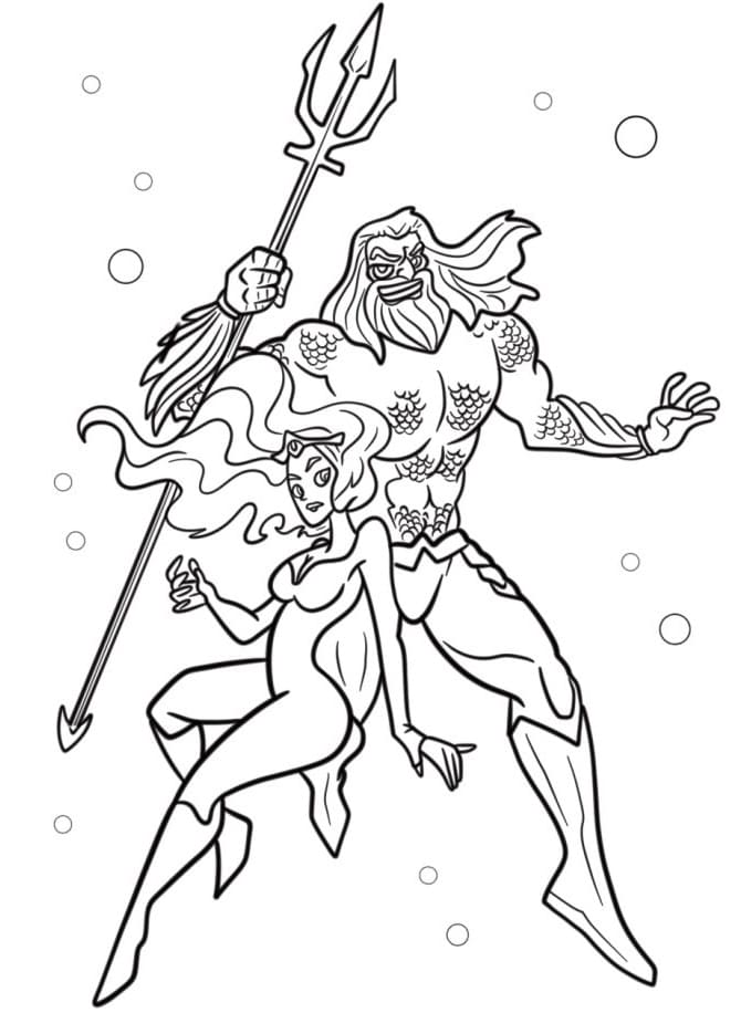Dibujo gratuito Aquaman #220119 de la coleccion Superhéroes y Supervillanos para imprimir