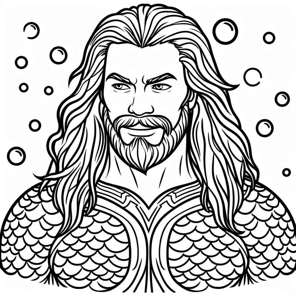 Dibujo gratuito Aquaman #220120 de la coleccion Superhéroes y Supervillanos para imprimir
