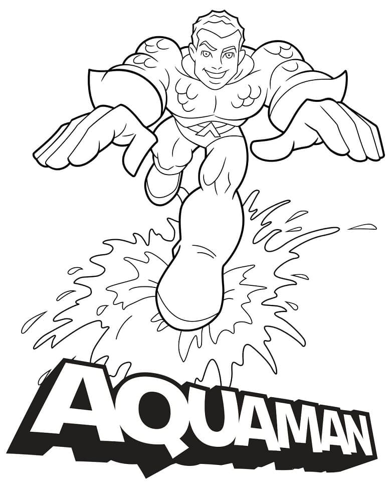 Dibujo gratuito Aquaman #220121 de la coleccion Superhéroes y Supervillanos para imprimir