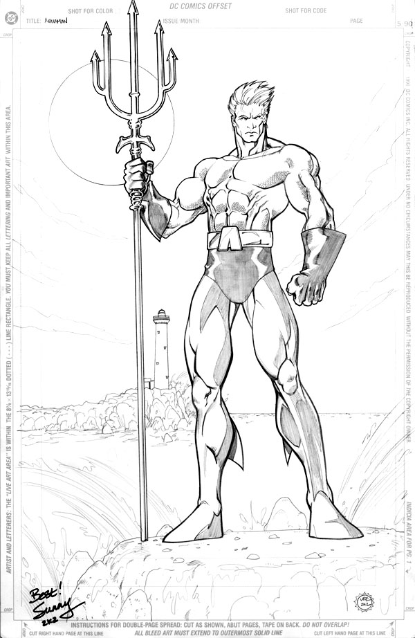 Dibujo para colorear: Aquaman (Superhéroes y Supervillanos) #84971 - Dibujos para Colorear e Imprimir Gratis