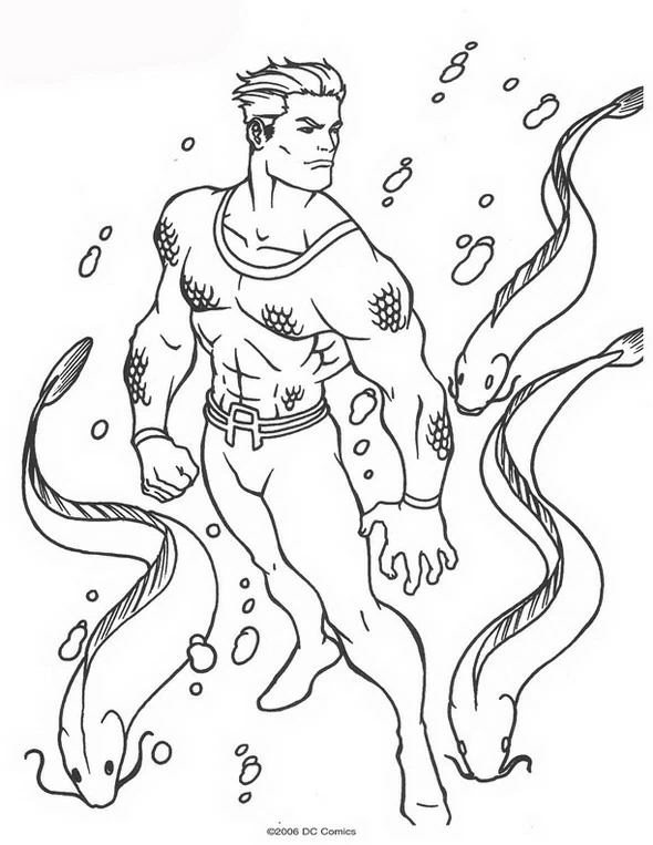 Dibujo gratuito Aquaman #84994 de la coleccion Superhéroes y Supervillanos para imprimir