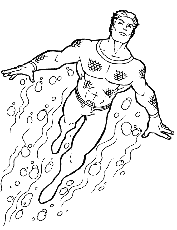 Dibujo para colorear: Aquaman (Superhéroes y Supervillanos) #85014 - Dibujos para Colorear e Imprimir Gratis
