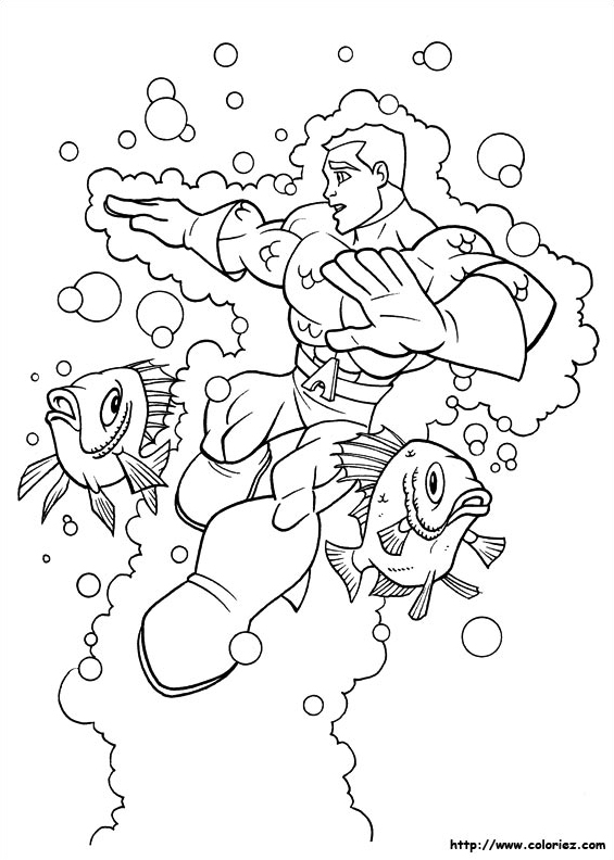 Dibujo gratuito Aquaman #85017 de la coleccion Superhéroes y Supervillanos para imprimir