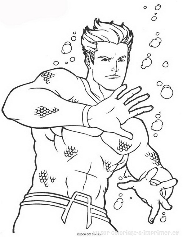 Dibujo gratuito Aquaman #85019 de la coleccion Superhéroes y Supervillanos para imprimir