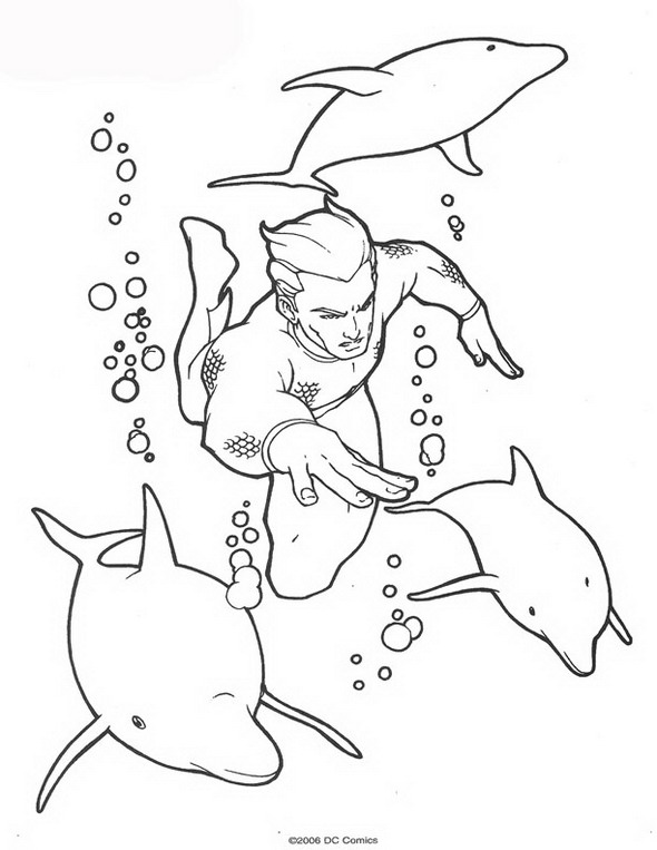 Dibujo para colorear: Aquaman (Superhéroes y Supervillanos) #85024 - Dibujos para Colorear e Imprimir Gratis