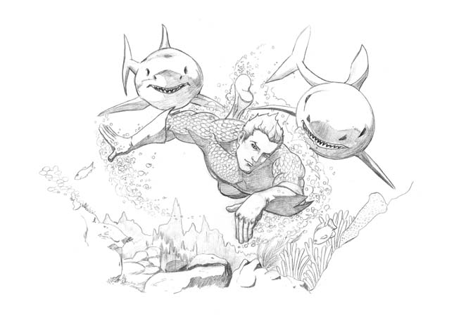 Dibujo para colorear: Aquaman (Superhéroes y Supervillanos) #85071 - Dibujos para Colorear e Imprimir Gratis