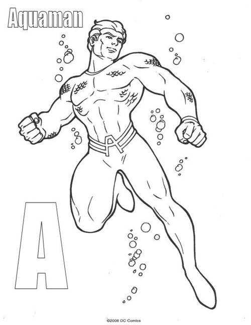 Dibujo gratuito Aquaman #85165 de la coleccion Superhéroes y Supervillanos para imprimir