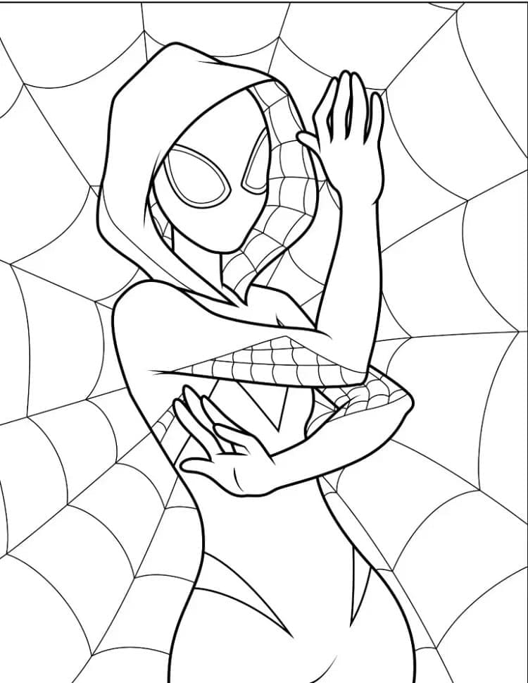 Dibujo gratuito Araña Fantasma #217905 de la coleccion Superhéroes y Supervillanos para imprimir