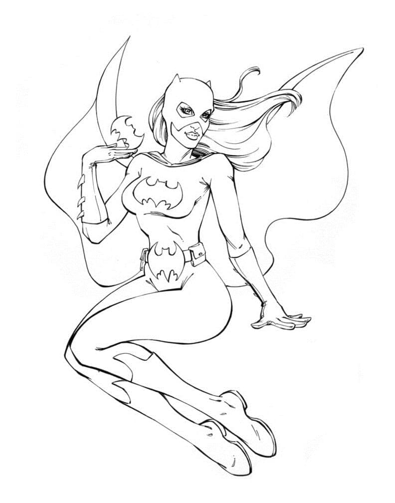 Dibujo gratuito Batichica #205823 de la coleccion Superhéroes y Supervillanos para imprimir