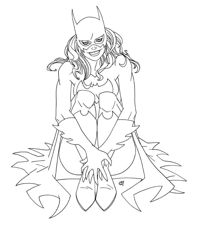 Dibujo gratuito Batichica #205829 de la coleccion Superhéroes y Supervillanos para imprimir