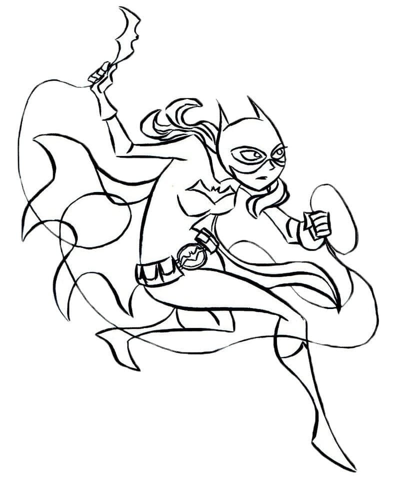 Dibujo gratuito Batichica #205835 de la coleccion Superhéroes y Supervillanos para imprimir