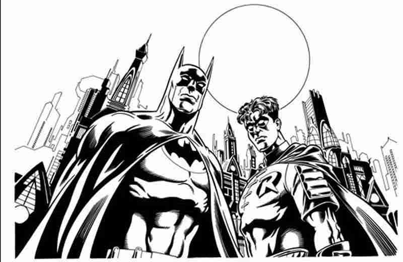 Dibujo gratuito Batman #76854 de la coleccion Superhéroes y Supervillanos para imprimir