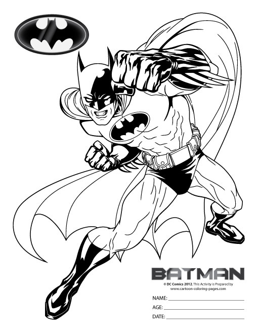 Dibujo gratuito Batman #76898 de la coleccion Superhéroes y Supervillanos para imprimir