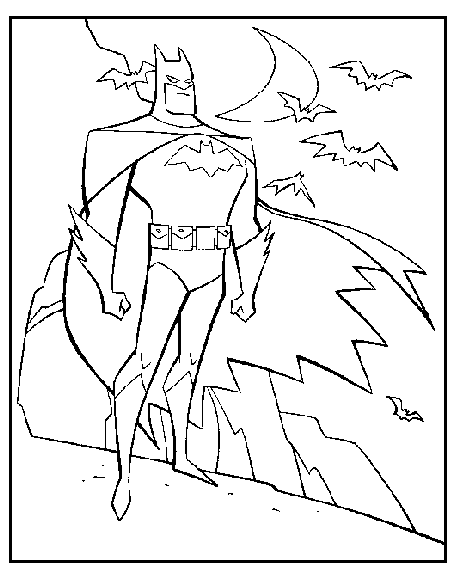Dibujo gratuito Batman #76961 de la coleccion Superhéroes y Supervillanos para imprimir