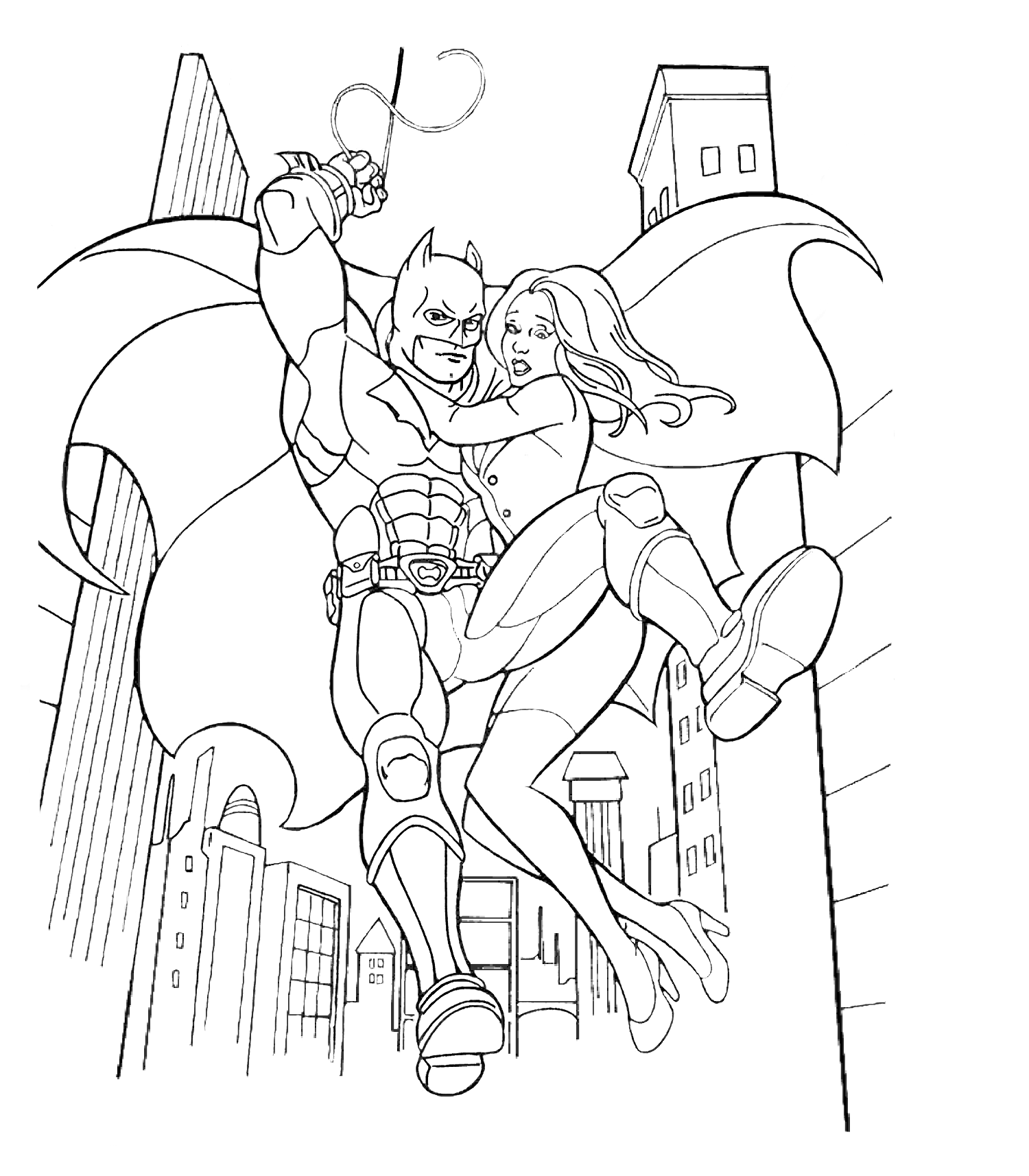 Dibujo para colorear: Batman (Superhéroes y Supervillanos) #77002 - Dibujos para Colorear e Imprimir Gratis