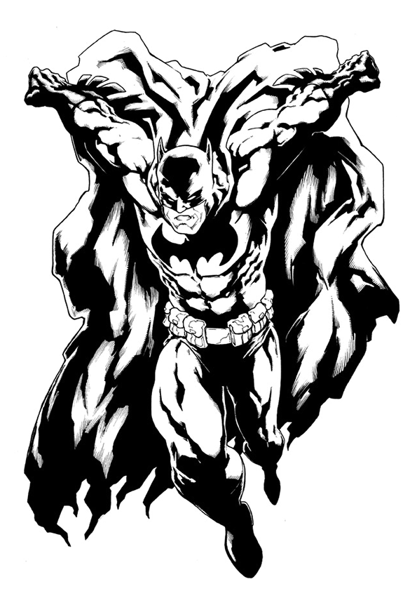 Dibujo gratuito Batman #77032 de la coleccion Superhéroes y Supervillanos para imprimir