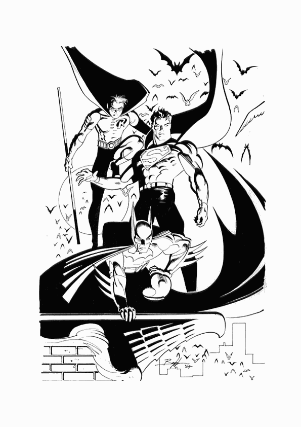 Dibujo gratuito Batman #77047 de la coleccion Superhéroes y Supervillanos para imprimir