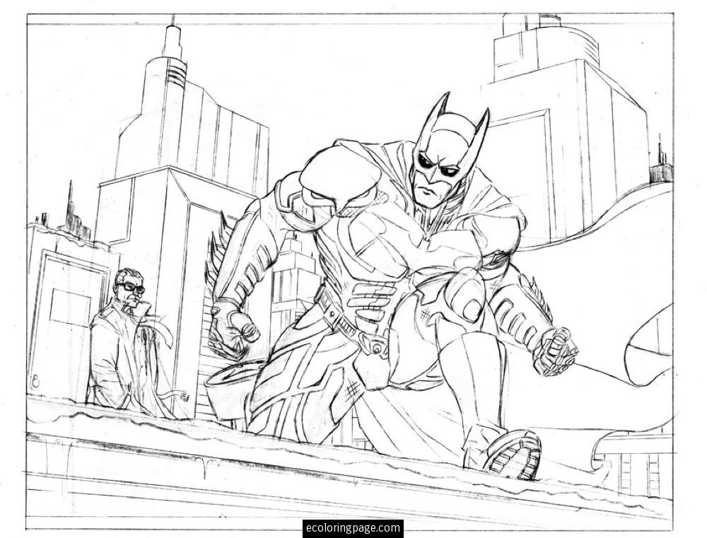 Dibujo gratuito Batman #77060 de la coleccion Superhéroes y Supervillanos para imprimir