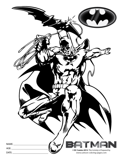 Dibujo gratuito Batman #77158 de la coleccion Superhéroes y Supervillanos para imprimir