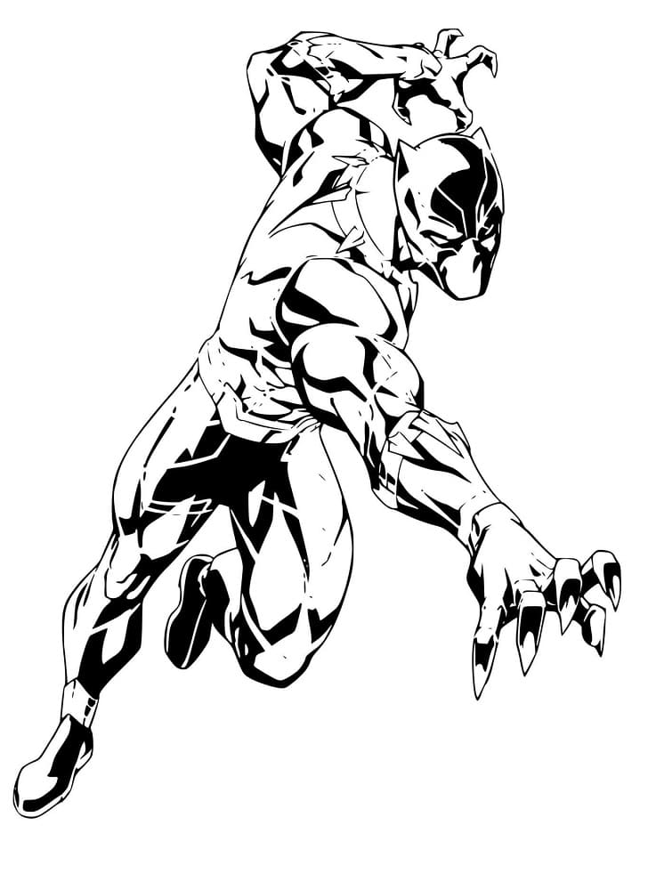 Dibujo gratuito Black Panther #176300 de la coleccion Superhéroes y Supervillanos para imprimir