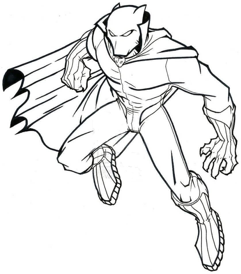 Dibujo gratuito Black Panther #176304 de la coleccion Superhéroes y Supervillanos para imprimir