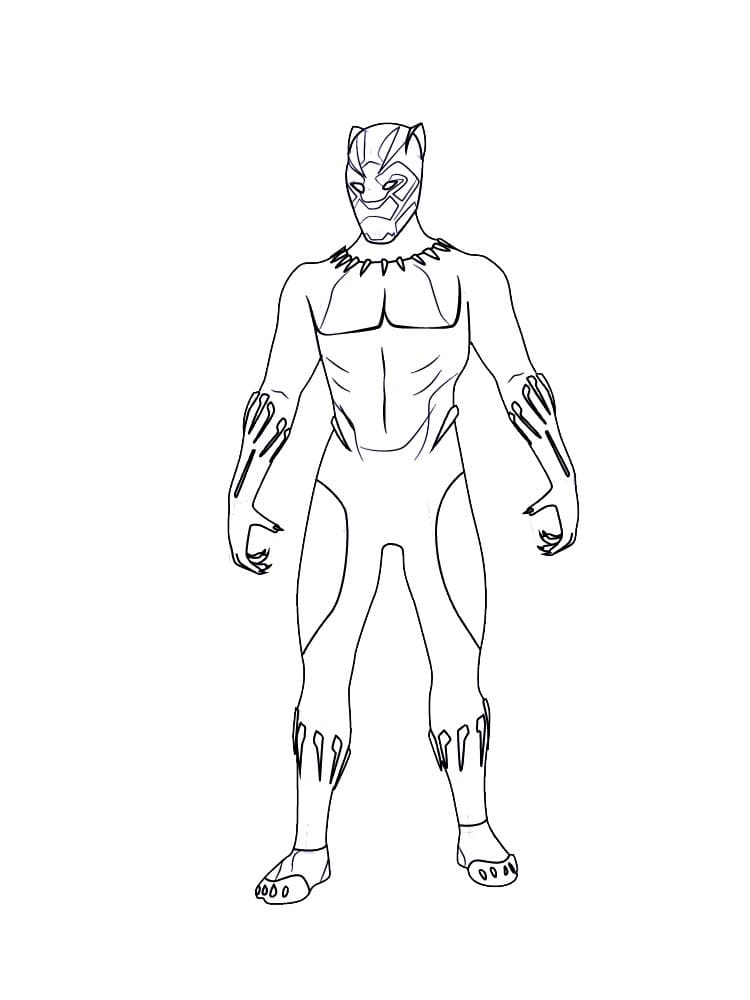 Dibujo gratuito Black Panther #176306 de la coleccion Superhéroes y Supervillanos para imprimir