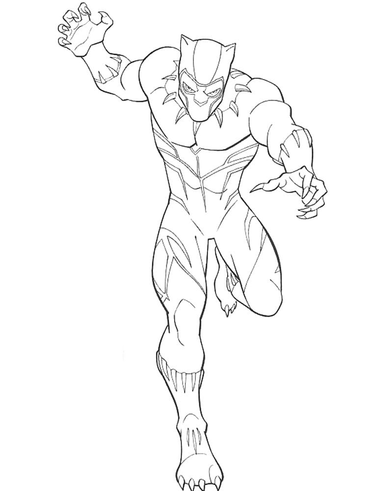 Dibujo gratuito Black Panther #176309 de la coleccion Superhéroes y Supervillanos para imprimir