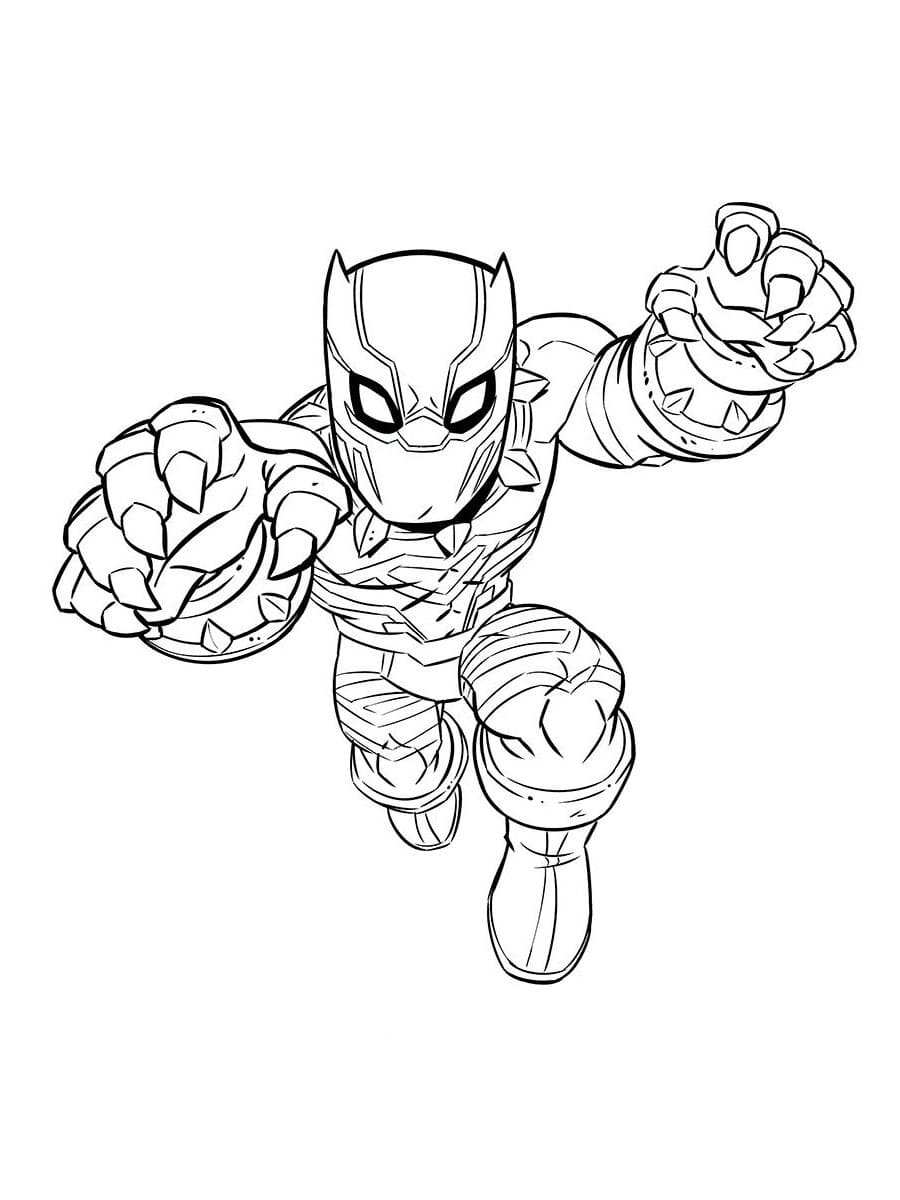 Dibujo gratuito Black Panther #176314 de la coleccion Superhéroes y Supervillanos para imprimir