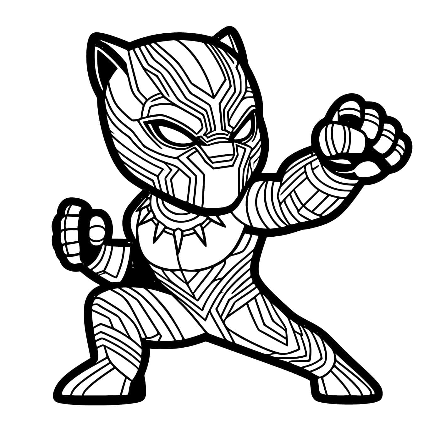 Dibujo gratuito Black Panther #219835 de la coleccion Superhéroes y Supervillanos para imprimir