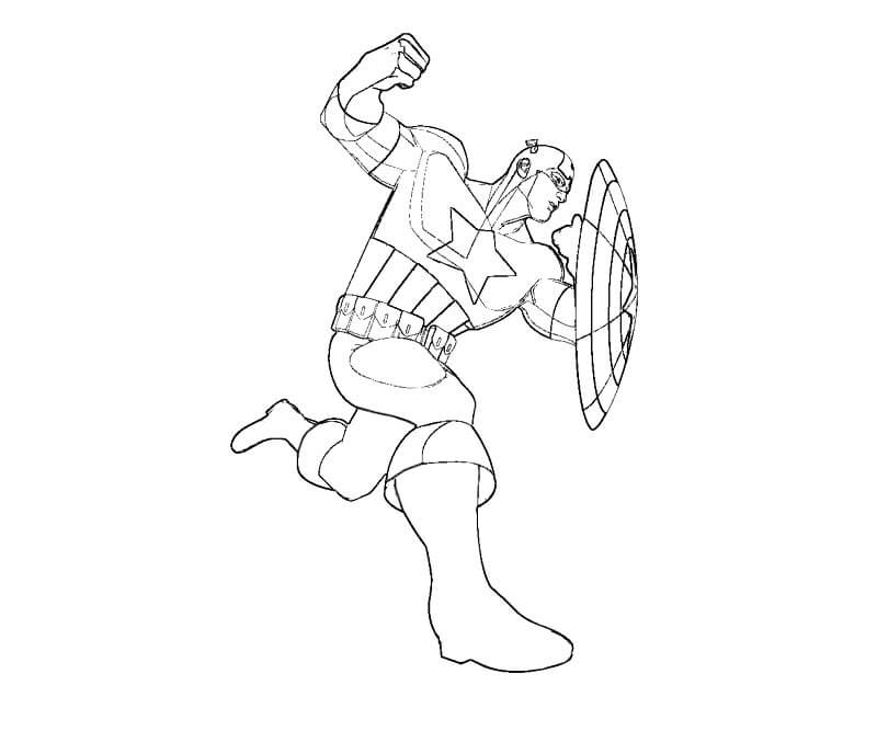 Dibujo gratuito Capitán América #173051 de la coleccion Superhéroes y Supervillanos para imprimir