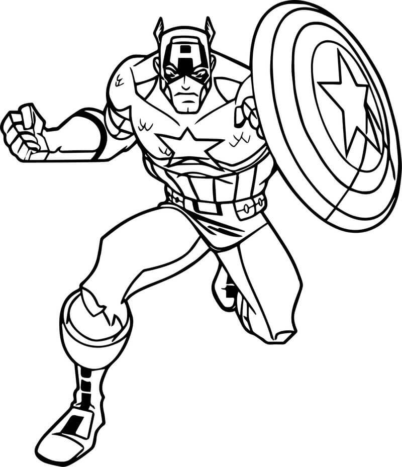 Dibujo gratuito Capitán América #173056 de la coleccion Superhéroes y Supervillanos para imprimir